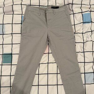 AllSaints Park Slim Fit Chinos — Beige Khaki